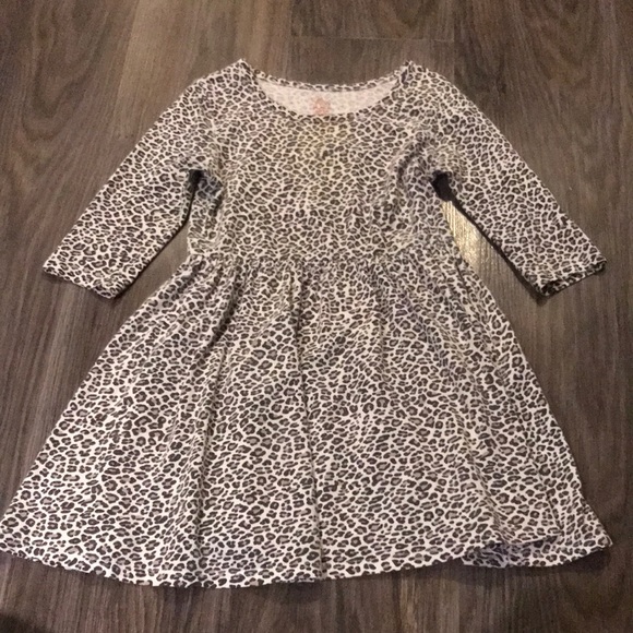 The Children’s Place Leopard Print Cotton Dress - Picture 1 of 4